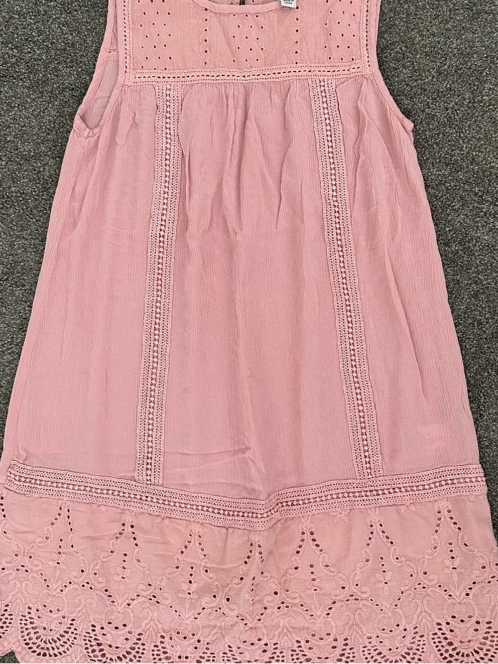 Knox Rose Dusty Pink Eyelet A-Line Midi Skirt
